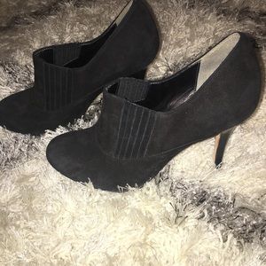 Cole Haan Suede Nike Air Ankle Booties, Black